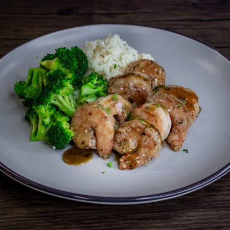 Honey Marinated Shrimp plate